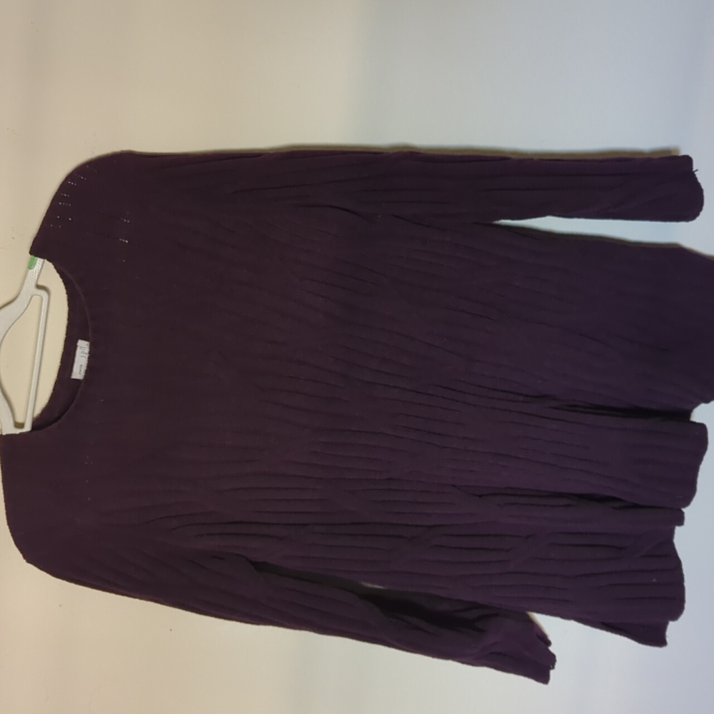 JJill Chenille Burgundy Sweater -Size M